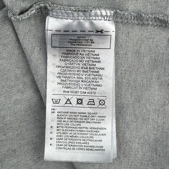 Adidas Grey Essentials Aeroready Graphic Logo Performance Hoodie Size XL - Picture 7 of 13